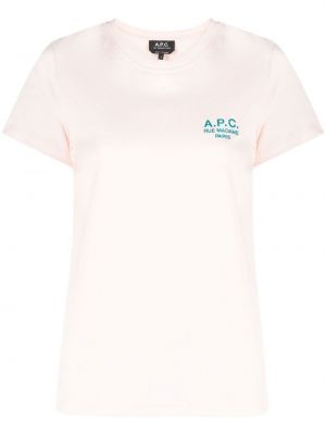 T-shirt con stampa A.p.c. rosa