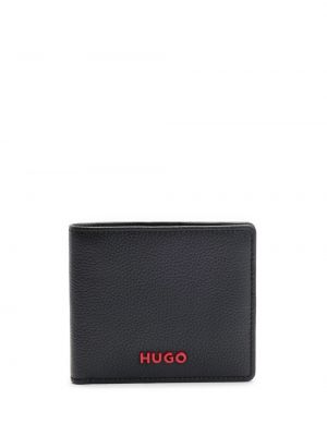 Portefeuille en cuir Hugo noir