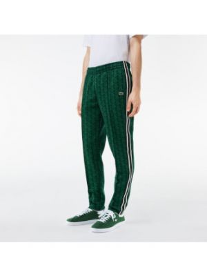 Pantalon droit en jacquard Lacoste vert
