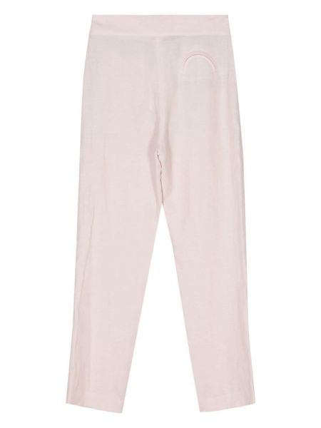 Lněné kalhoty Blazé Milano růžové