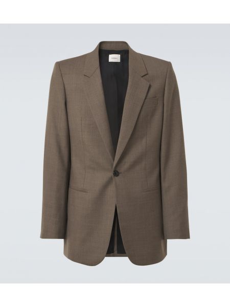 Blazer i ull Saint Laurent brun