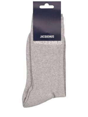 Calcetines de algodón Jacquemus gris