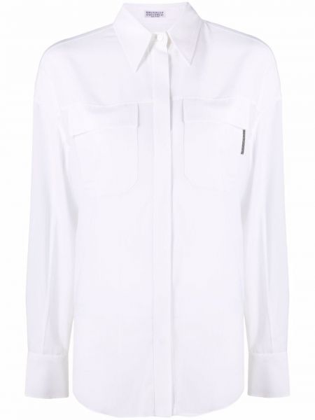 Camisa con bolsillos Brunello Cucinelli blanco