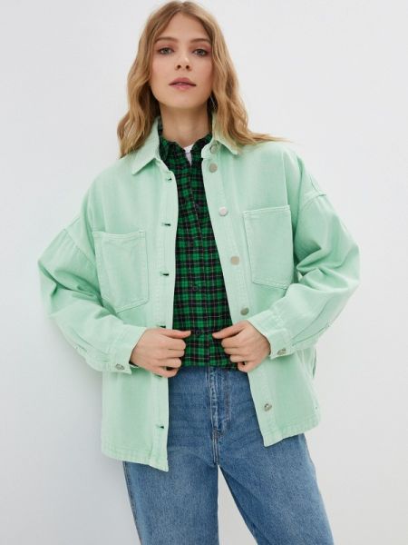Зеленая джинсовая рубашка Baon