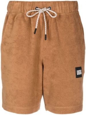Shorts en coton à imprimé Ugg marron