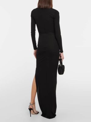 Sukienka midi z dżerseju asymetryczna Alex Perry czarna