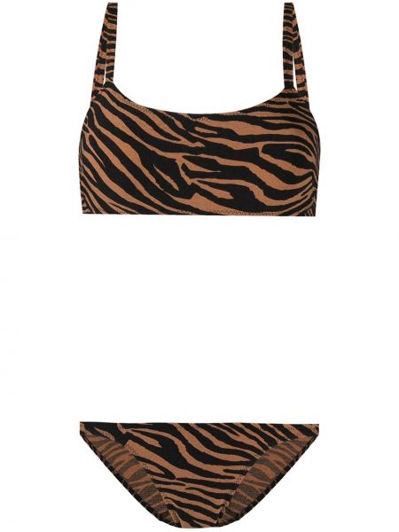 Zebra mintás bikini nyomtatás Lisa Marie Fernandez