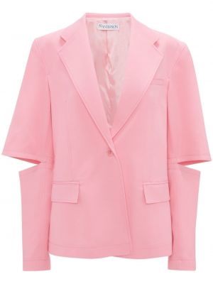 Vlněné sako s knoflíky z polyesteru Jw Anderson - růžová