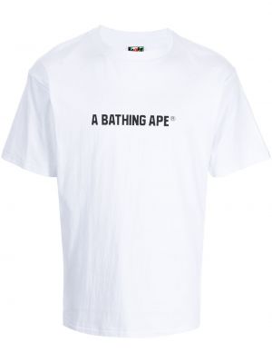 Trykt bomull t-skjorte A Bathing Ape® hvit