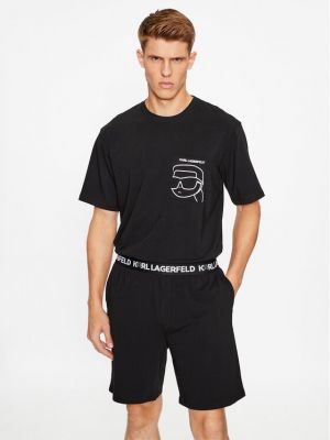 Pyžamo Karl Lagerfeld černé