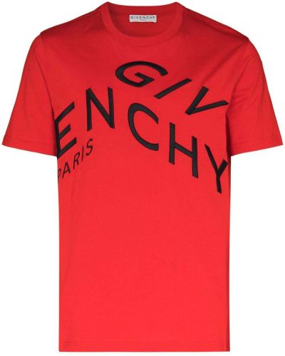 Camiseta con bordado Givenchy rojo