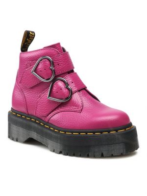 Cipele s uzorkom srca Dr. Martens ružičasta