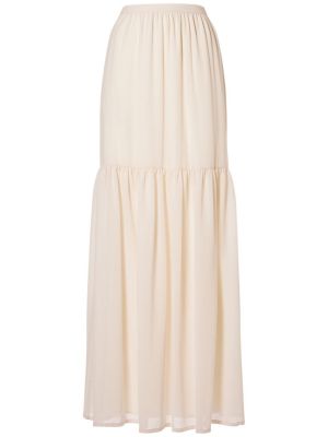 Μάλλινη maxi φούστα με ψηλή μέση Max Mara λευκό