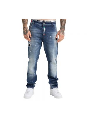 Zerrissene straight jeans mit taschen Carlo Colucci