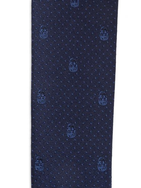 Krawat żakardowy Alexander Mcqueen niebieski