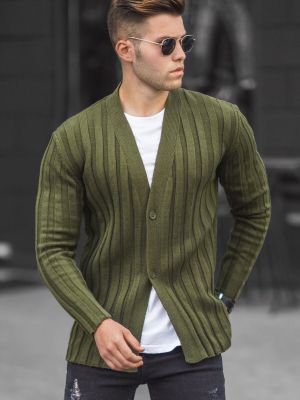 Priliehavý sveter Madmext khaki