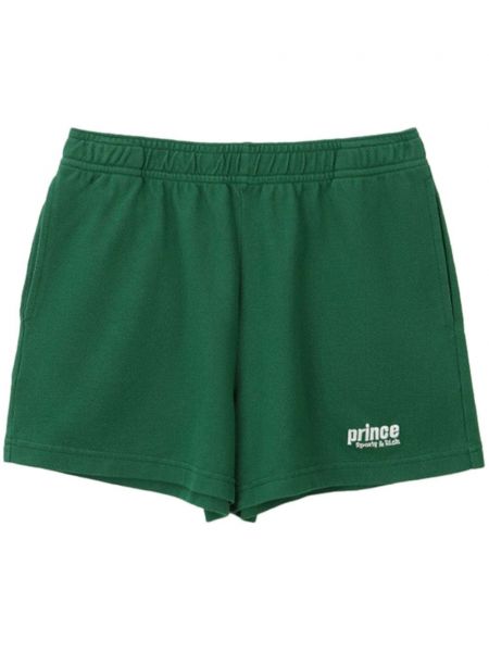 Shorts en coton Sporty & Rich vert