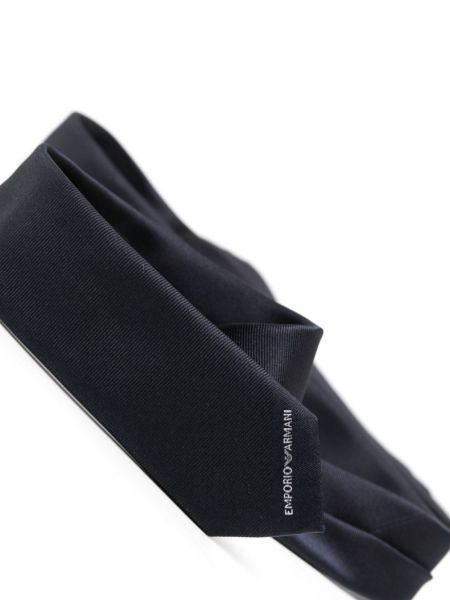 Cravate en soie Emporio Armani bleu