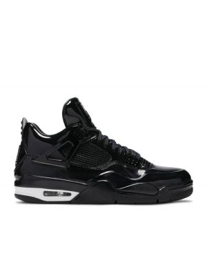 Лаковые кожаные кроссовки ретро Air Jordan черные