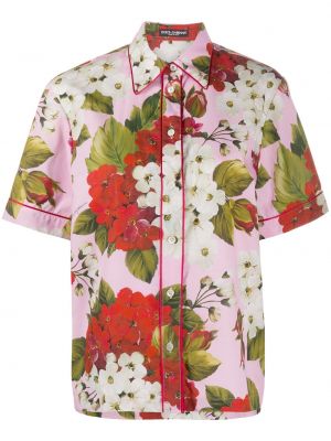 Camisa de flores con estampado Dolce & Gabbana rosa