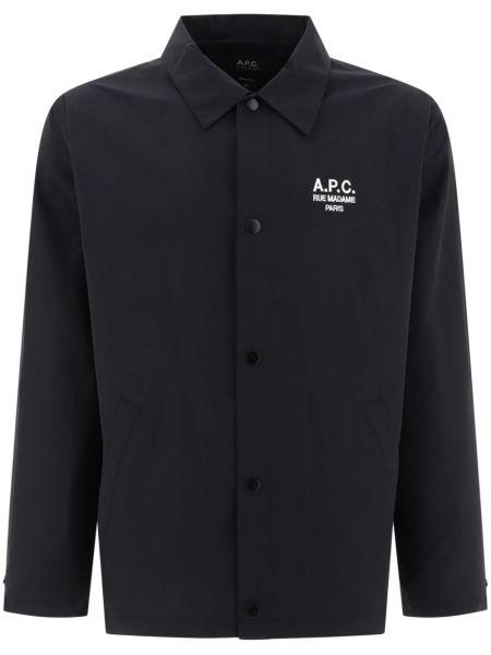 Chemise longue brodée A.p.c. noir