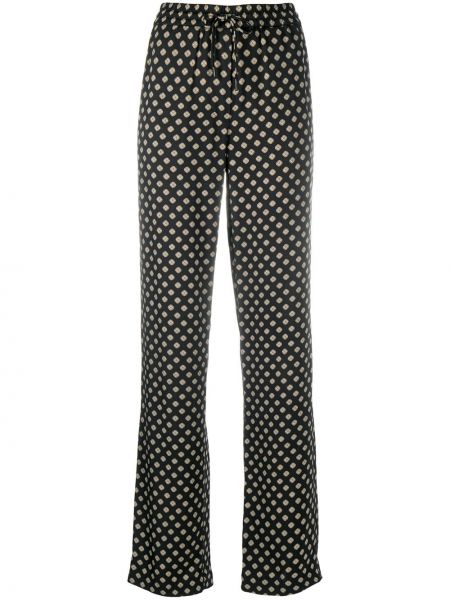 Pantalones rectos con estampado geométrico Michael Michael Kors negro