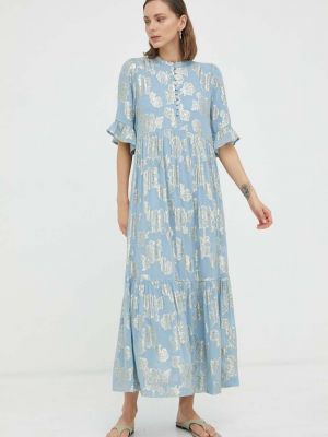 Sukienka długa Bruuns Bazaar niebieska