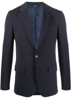 Brodert lang blazer Dolce & Gabbana blå