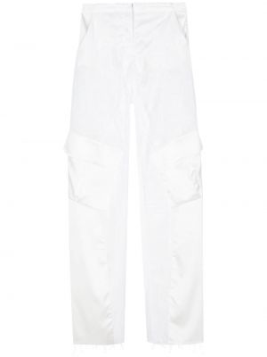 Nėriniuotos „cargo“ stiliaus kelnės Atu Body Couture balta