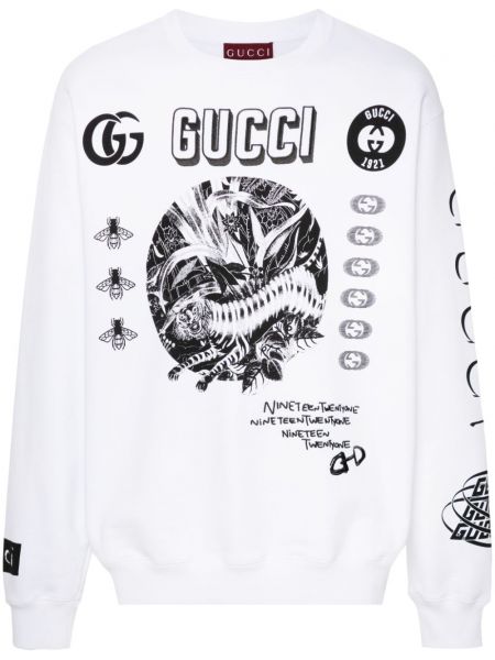 Broderet sweatshirt Gucci hvid