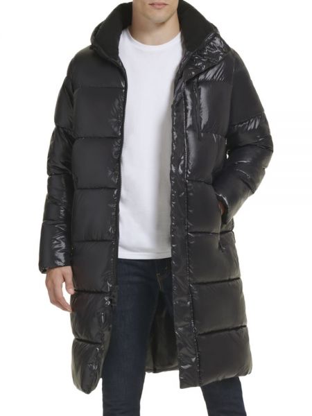 Пуховик Guess с капюшоном черный