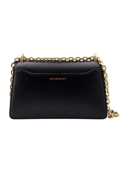 Bolsa de hombro de cuero Givenchy negro