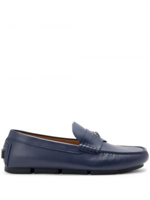 Pantofi loafer din piele Versace albastru