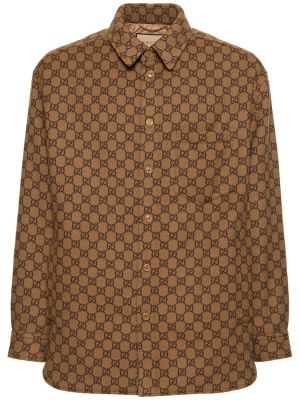Flanelová vlněná bunda Gucci