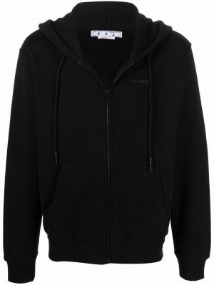 Blixtlås hoodie Off-white