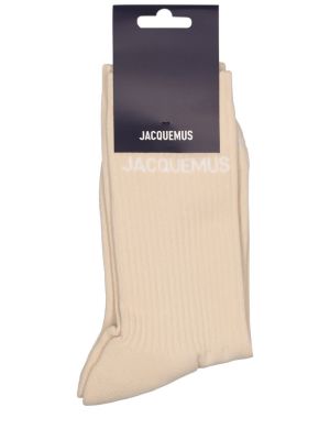 Calcetines de algodón Jacquemus beige