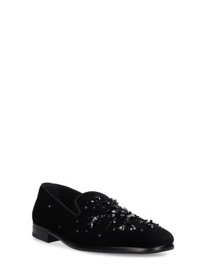 Domáce papuče s výšivkou Dolce & Gabbana čierna