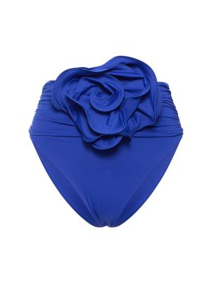 Bikini z wysoką talią w kwiatki Magda Butrym niebieski