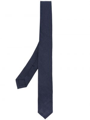 Lněná kravata Thom Browne modrá