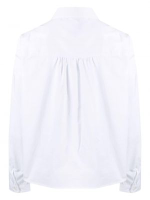 Haftowana koszula bawełniana :chocoolate biała