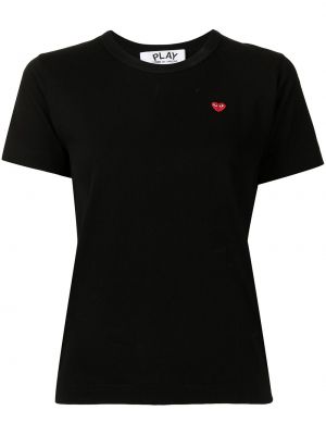 Camiseta con estampado Comme Des Garçons Play negro
