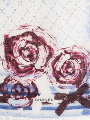 Hedvábný šál s potiskem Chanel Pre-owned