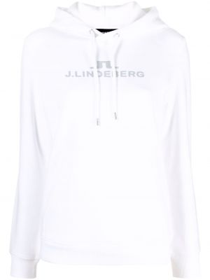 Суичър с качулка J.lindeberg бяло