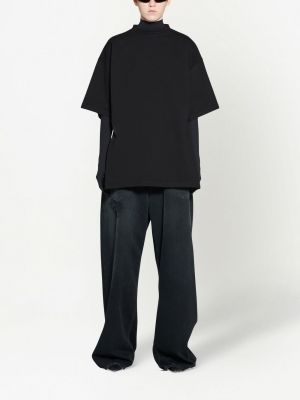 T-shirt oversize péplum Balenciaga noir