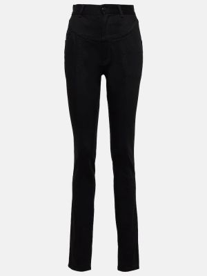 Slim fit skinny džíny s vysokým pasem Alaã¯a černé