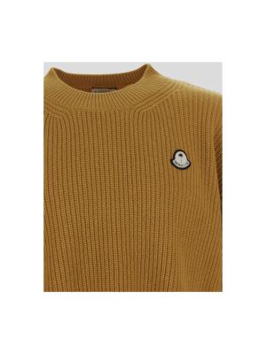 Jersey de tela jersey de cuello redondo Moncler amarillo
