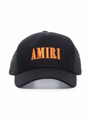 Brodert cap Amiri svart