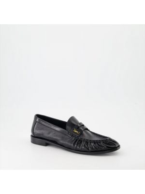 Loafers di pelle Saint Laurent nero