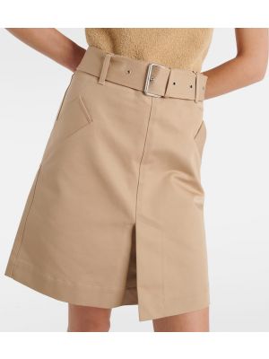 Bavlněné mini sukně Totême béžové