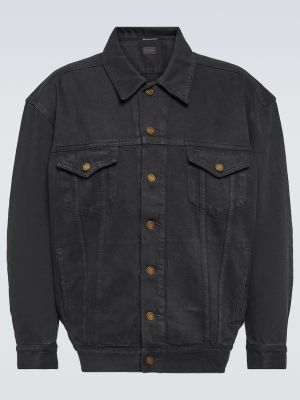 Джинсовая куртка оверсайз Saint Laurent черная